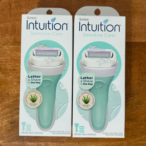 2 Pack - Schick Intuition Naturals Sensitive Care Razor Kit ( 3 for $20 Bundle) - Picture 2 of 10